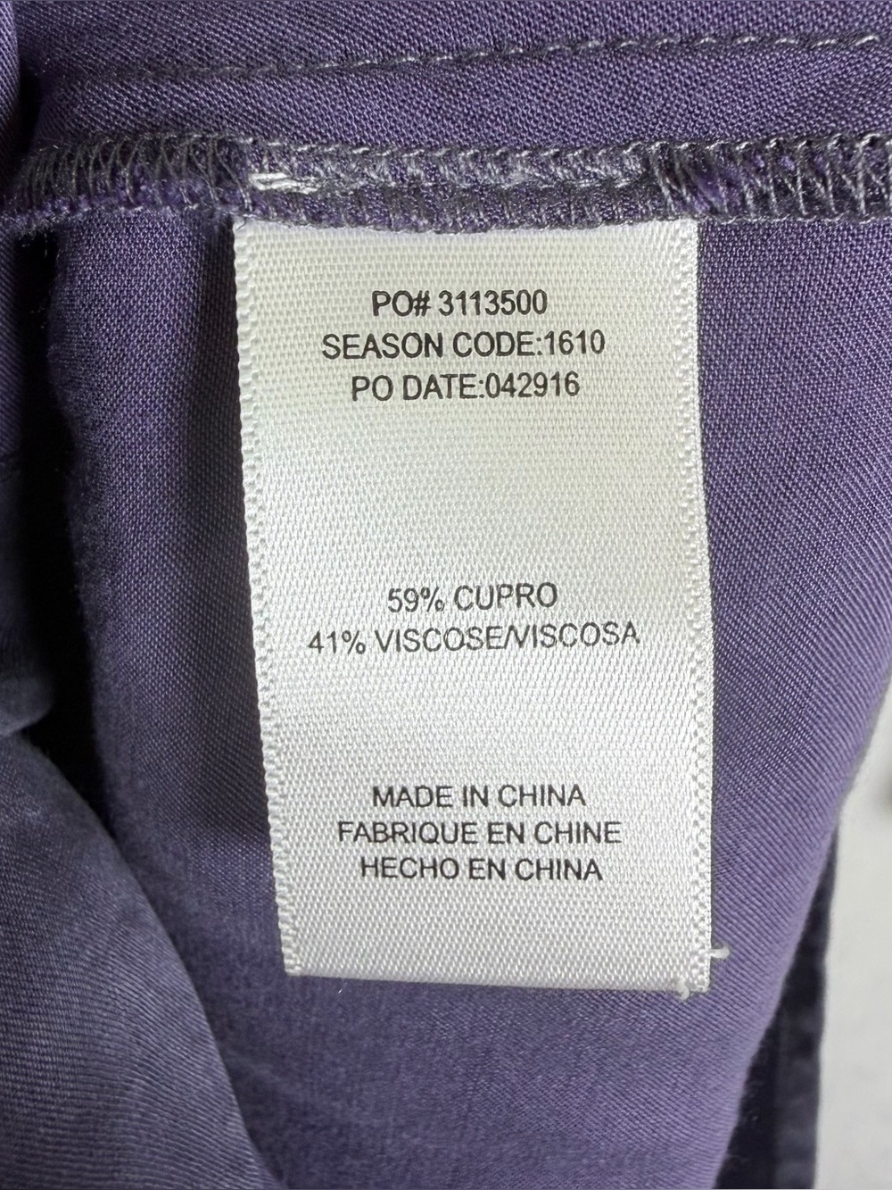 Splendid Women’s Large Cupro Viscose Purple Hi Low Tunic Shirt Dress Long Sleeve - Picture 4 of 8
